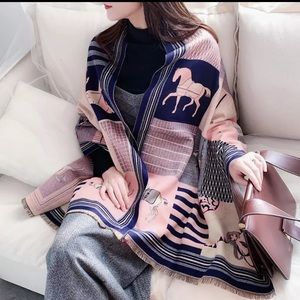 5⭐️ FAV BESTSELLER NEW Luxury Cashmere Horse Equestrian Wrap Scarf